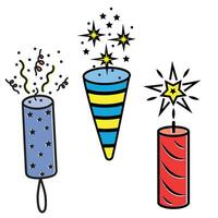 festlich Feuerwerk, Farbe Vektor Illustration.