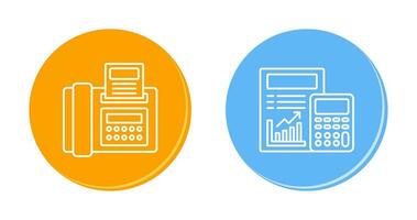 Fax und rechnen Symbol vektor