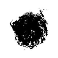 schwarz Bürste Schlaganfall Grunge isoliert auf Weiß Hintergrund vektor