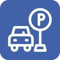 Parkplatz Etikett Vektor Symbol