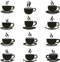 Kaffee Tasse Symbole stilvoll Vektor Grafik zum Getränk branding