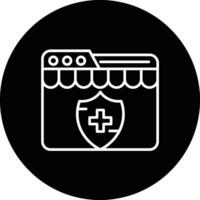 online Versicherung Anmeldung Vektor Symbol