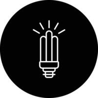 fluorescerande ljus Glödlampa vektor ikon
