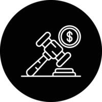 Versteigerung Geldbeschaffer Vektor Symbol