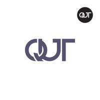 brev qut monogram logotyp design vektor