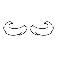 mustasch vektor ikon. frisör illustration tecken. frisyr symbol eller logotyp.