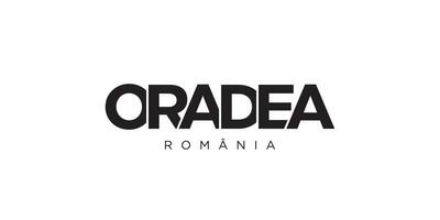 oradea i de rumänien emblem. de design funktioner en geometrisk stil, vektor illustration med djärv typografi i en modern font. de grafisk slogan text.