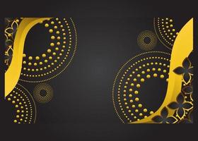 Luxus-Goldblumen auf schwarzem Hintergrund vektor