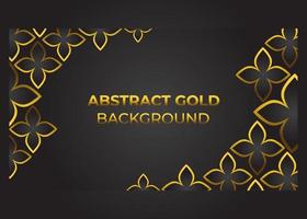 Luxus-Goldblumen auf schwarzem Hintergrund vektor