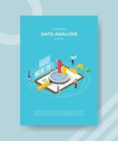 affärsdataanalys människor som står runt vektor