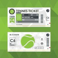 Tennisticketkarte modernes Elementdesign. Vektor-Illustration vektor