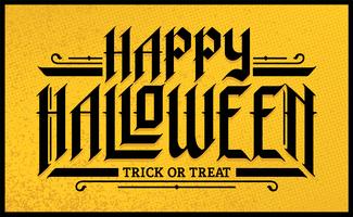 Halloween Handdragen Gothic Lettering vektor