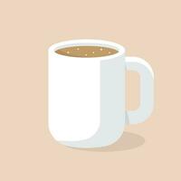 Vektor eben Illustration von ein Tasse von Kaffee