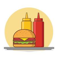 Fast-Food-Designillustration vektor