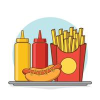 Fast-Food-Designillustration vektor