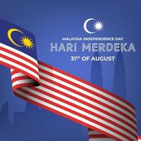 malaysia unabhängigkeitstag, merdeka tag vektor