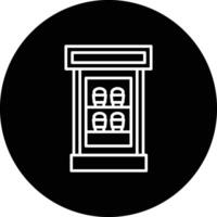 Cafe Vitrine Vektor Symbol