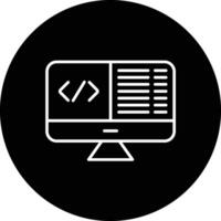 Vektorsymbol für die Webprogrammierung vektor