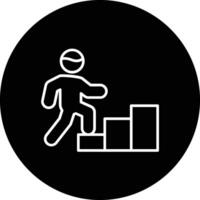 Person Klettern Treppe Vektor Symbol