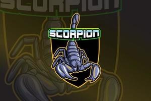 scorpion esports team logo vorlage vektor