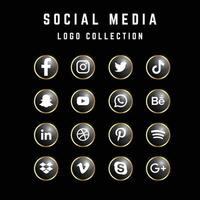 Social-Media-Logo-Set-Sammlung vektor