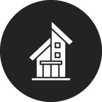 semi friliggande hus vektor ikon