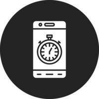 Handy, Mobiltelefon Stoppuhr Vektor Symbol