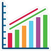 eskalieren Bar Graph Vektor Symbol