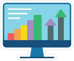 Webseite Statistiken Vektor Symbol