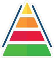 Pyramidendiagramm-Vektorsymbol vektor