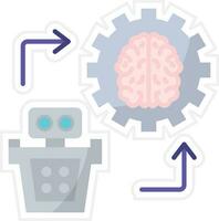 Vektorsymbol für maschinelles Lernen vektor