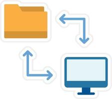 online Datei Transfer Vektor Symbol