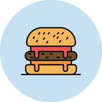 Käse Burger Vektor Symbol