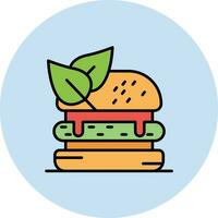 vegan burger vektor ikon