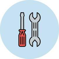 Schraubendreher und Schlüssel Vektor Symbol