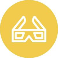 Vektorsymbol für 3D-Brille vektor