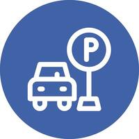 Parkplatz Etikett Vektor Symbol