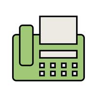 Symbol für gefüllte Faxmaschine vektor