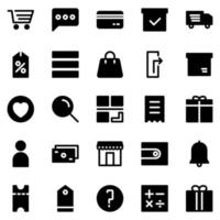 E-Commerce-Icon-Pack mit Umriss-Icon-Stil vektor