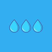 Regen, Wasser und Wassertropfen Symbol oder Logo isoliert vektor