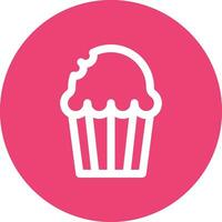 Schokoladen-Cupcake-Vektorsymbol vektor