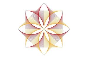 lotusblomma mandala, livsfrö symbol helig geometri logotyp mandala vektor