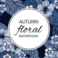 Herbst Blumen- Karte, Banner oder Poster Design vektor