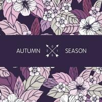 Herbst Blumen- Karte, Banner oder Poster Design vektor