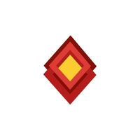 ein rot und Gelb Diamant gestalten Logo vektor