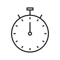 Timer-Linie schwarzes Symbol vektor