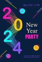 flygblad, baner, affisch eller inbjudan design. ny år celebration.affischfest vektor