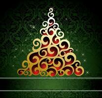 glad jul träd för din design vektor