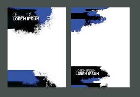 Einladung Karte Hintergrund mit Blau, Schwarz, und Aquarell. abstrakt Kunst Vorlage. vektor