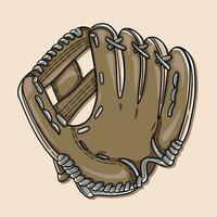 hand dragen av baseboll handske vektor illustration